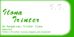 ilona trinter business card